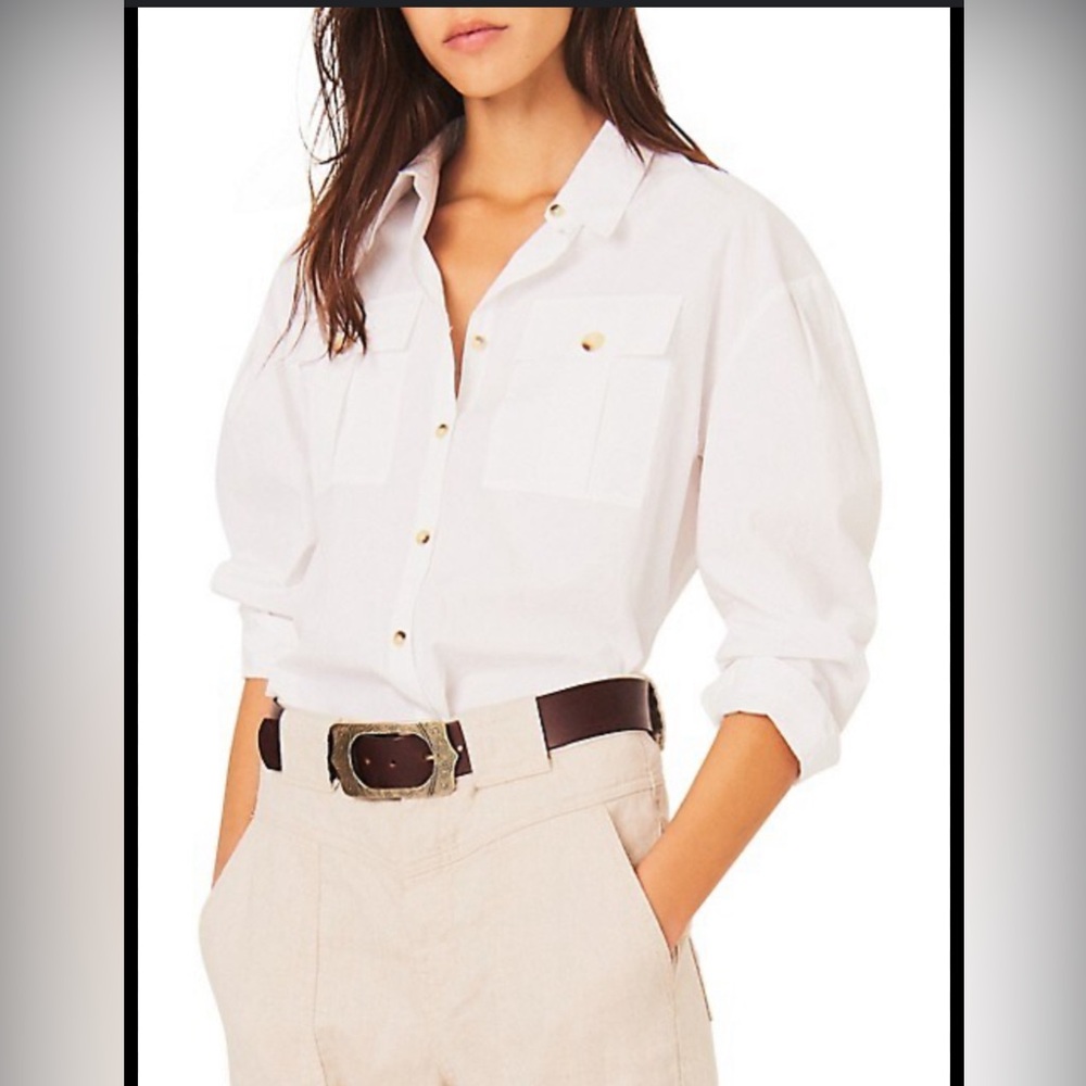 BA&SH Pepa Safari Button Down Shirt